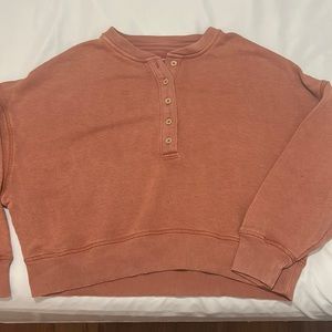 American Eagle Crewneck Sweatshirt with buttons - oversized